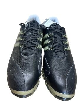 Adidas Powerband 3.0 Golf Shoes Men’s Size 12 Black Leather Cleats FitFoam